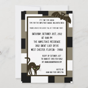 Invitación a la fiesta de halloween de 5 horas al