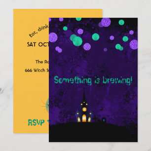 Invitación a la fiesta de Halloween de algo está h