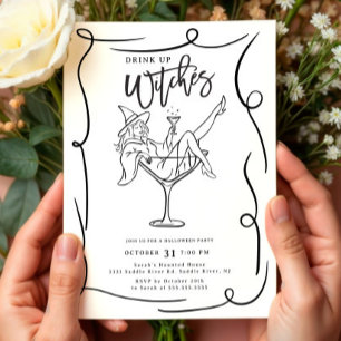 Invitación a la fiesta de Halloween de Bebe Up Wit