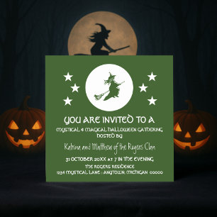 Invitación a la fiesta de Halloween de bienvenida,