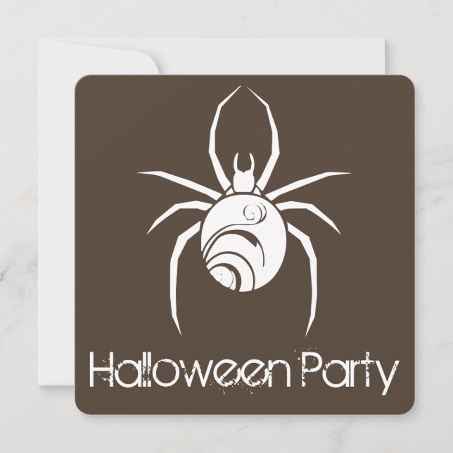 Invitación a la fiesta de Halloween de Big Spider (Anverso)