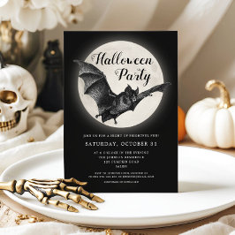 Invitación a la fiesta de Halloween de Black Bat F