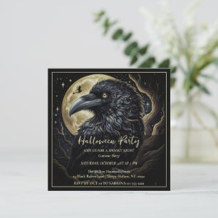 Invitación a la fiesta de Halloween de Black Bird