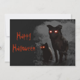 Invitación a la fiesta de Halloween de Black Cat A