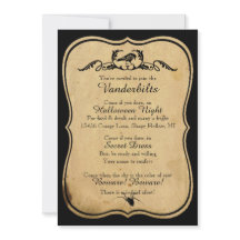 Invitación a la fiesta de Halloween de Black Parch