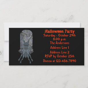 Invitación a la fiesta de Halloween de Blue Goblin