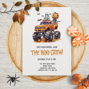 Invitación a la fiesta de Halloween de Boo Crew