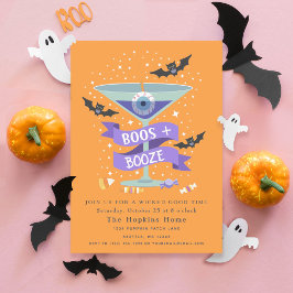 Invitación a la fiesta de Halloween de Boos & Booz