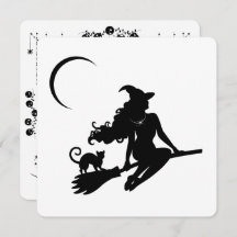 Invitación a la fiesta de Halloween de bruja elega