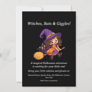 Invitación a la fiesta de Halloween de Brujas Murc