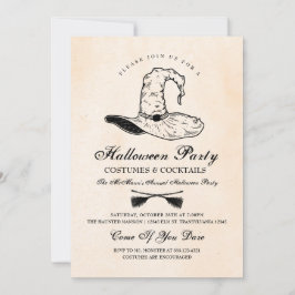 Invitación a la fiesta de Halloween de Brujas Vint