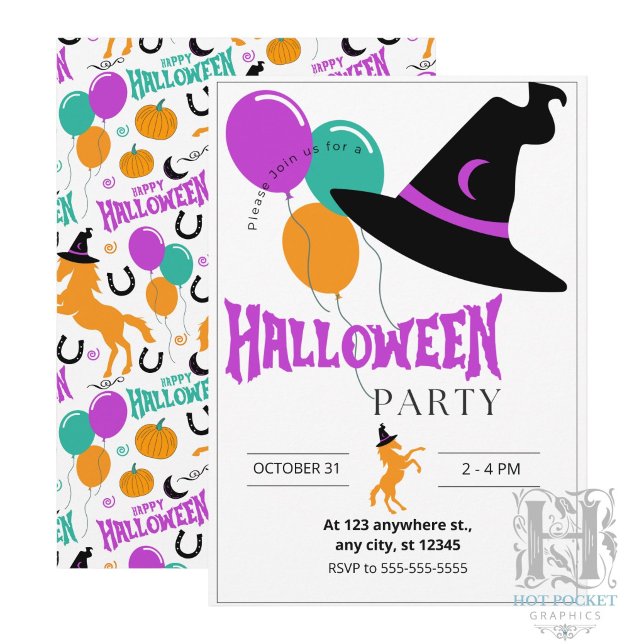 Invitación a la Fiesta de Halloween de Caballos (Subido por el creador)