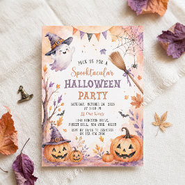 Invitación a la Fiesta de Halloween de Calabaza Es