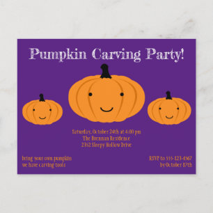 Invitación a la fiesta de Halloween de calabaza na