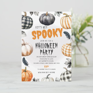 Invitación a la fiesta de Halloween de calabazas a