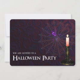 Invitación a la fiesta de Halloween de Cobweb, Spi