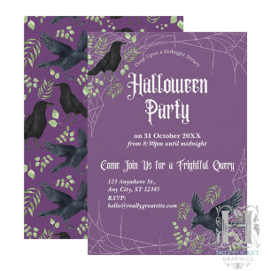 Invitación a la Fiesta de Halloween de Cuervo en M