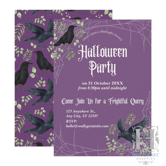 Invitación a la Fiesta de Halloween de Cuervo en M (Subido por el creador)