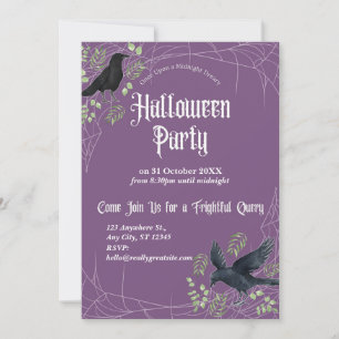 Invitación a la Fiesta de Halloween de Cuervo en M