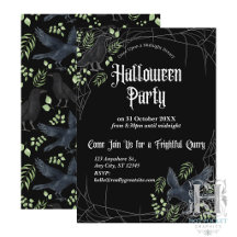 Invitación a la fiesta de Halloween de Cuervo en N
