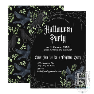Invitación a la fiesta de Halloween de Cuervo en N