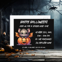 Invitación a la fiesta de Halloween de Cute Baby B