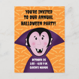 Invitación a la fiesta de Halloween de Cute Vampir