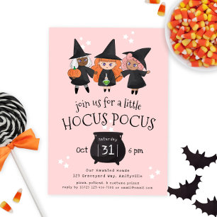 Invitación a la fiesta de Halloween de Cute Witche
