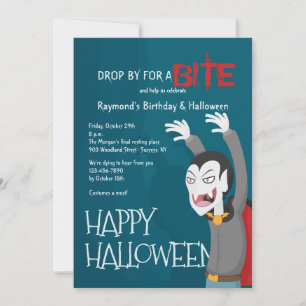 Invitación a la Fiesta de Halloween de Drácula