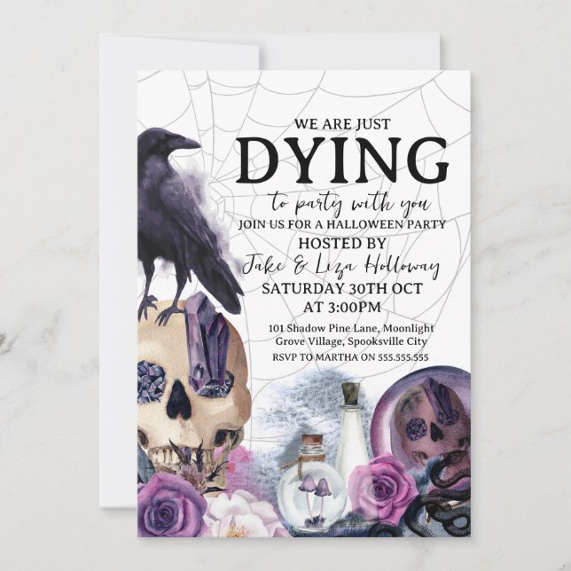 Invitación a la fiesta de Halloween de época (Anverso)