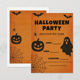 Invitación a la fiesta de Halloween de época   Ico