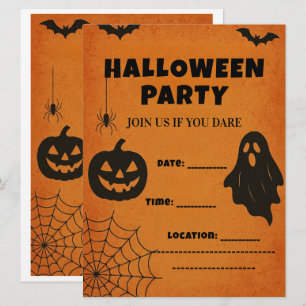 Invitación a la fiesta de Halloween de época   Ico