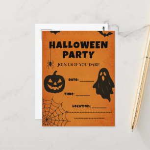 Invitación a la fiesta de Halloween de época   Ico
