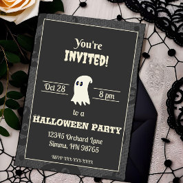 Invitación a la fiesta de Halloween de fantasma en