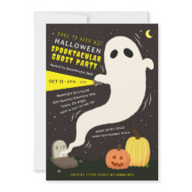 Invitación a la fiesta de Halloween de fantasmas S