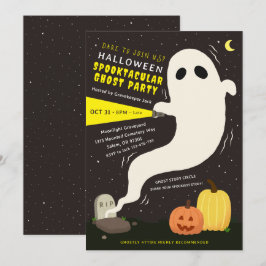 Invitación a la fiesta de Halloween de fantasmas S