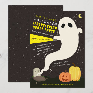 Invitación a la fiesta de Halloween de fantasmas S