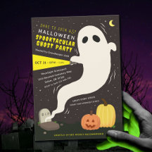 Invitación a la fiesta de Halloween de fantasmas S
