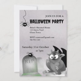 Invitación a la fiesta de Halloween de Gargoyle