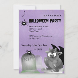 Invitación a la fiesta de Halloween de Gargoyle