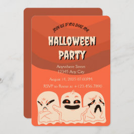 Invitación a la fiesta de Halloween de Ghosts