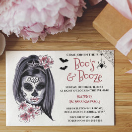 Invitación a la fiesta de halloween de Girly Boo y