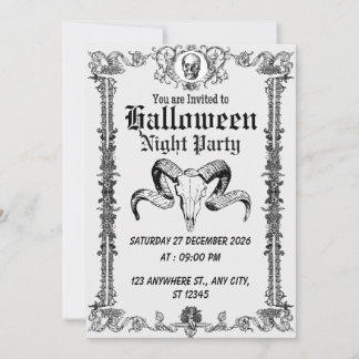 Invitación a la Fiesta de Halloween de Gothmas Osc