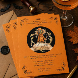 Invitación a la fiesta de Halloween de Guay Scarec