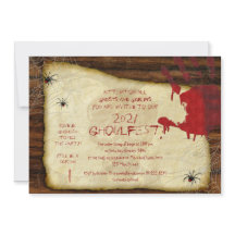 Invitación a la fiesta de Halloween de Hand Bloody