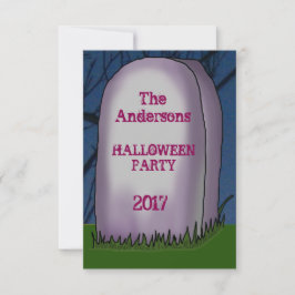 Invitación a la fiesta de Halloween de Headstone