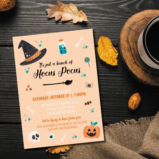 Invitación a la fiesta de Halloween de Hocus Pocus (Subido por el creador)