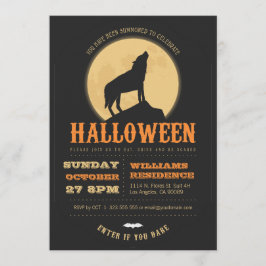 Invitación a la fiesta de Halloween de Howling Wol