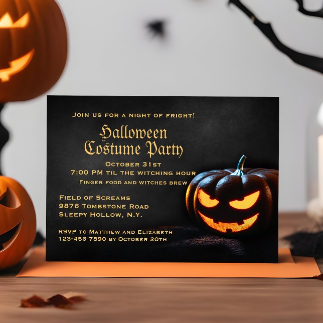 Invitación a la fiesta de halloween de Jack-O-Lant (Subido por el creador)