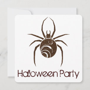 Invitación a la fiesta de Halloween de la araña ma